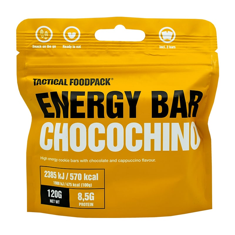 Sachet de 2 barres énergétiques goût Chocochino lyophilisés de survie Tactical Foodpack