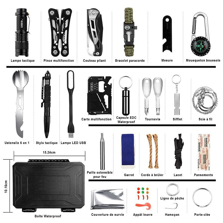 kit survie survivaliste complet
