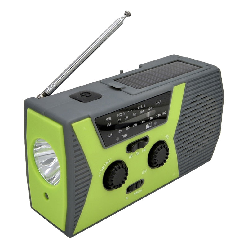 Radio portable solaire dynamo écologique - Radio solaire survie usb étanche
