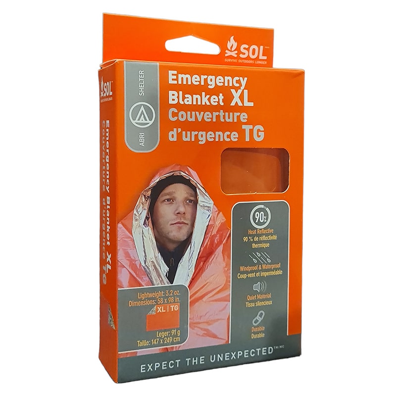 Grande Couverture de Survie Bivouac Trekking SOL Emergency Blanket XL