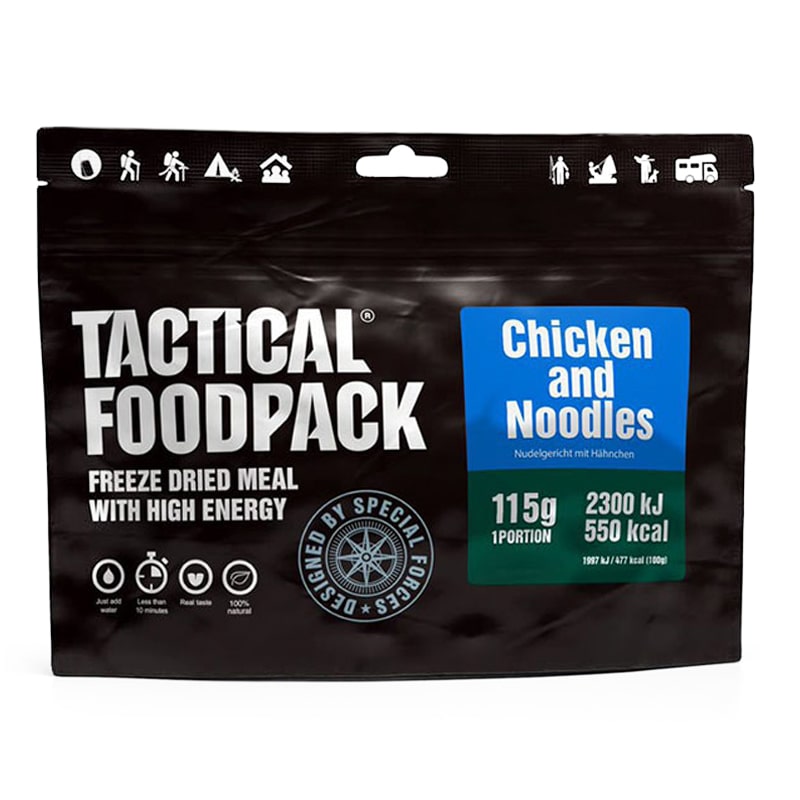 Repas lyophilisé survie nouilles et poulet Tactical Foodpack